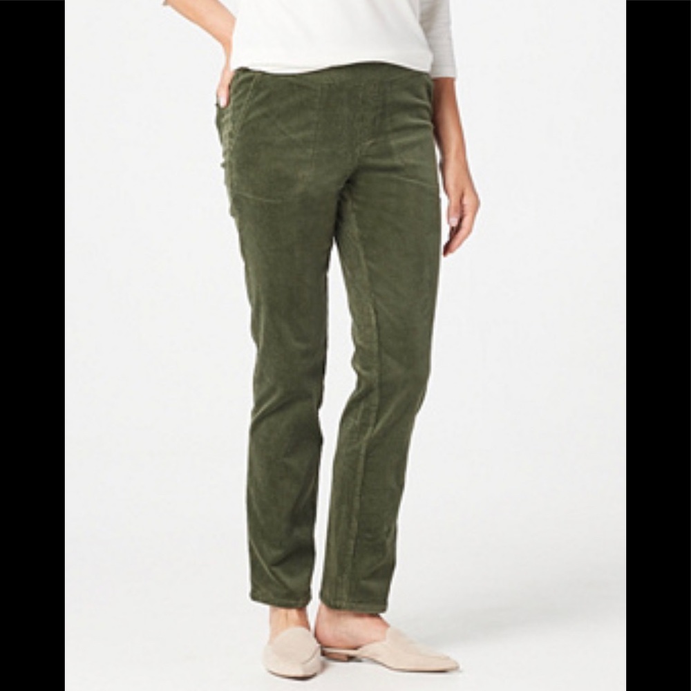 Denim & Co. Stretch Corduroy Pull-On Pants P22